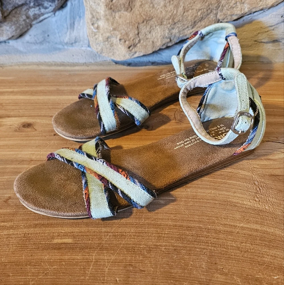 Toms Correa Ankle Strap Sandals Youth 3.5